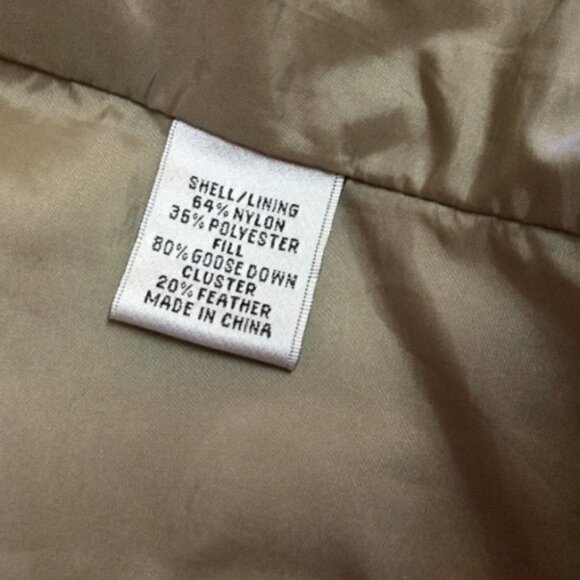 Talbots Women Size Large Quilted Vest Khaki Tan Zip & Snap Close Zip Pockets - Picture 11 of 11